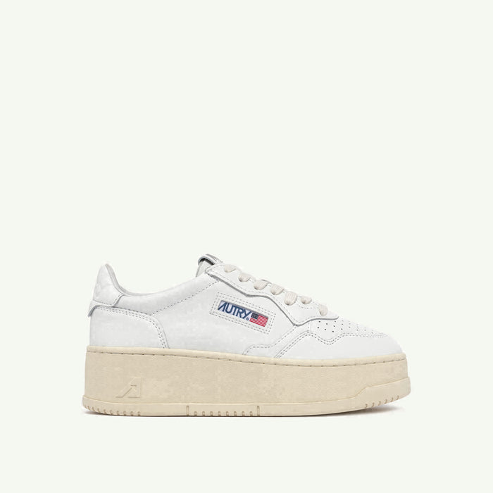 MEDALIST PLATFORM EN CUIR BLANC