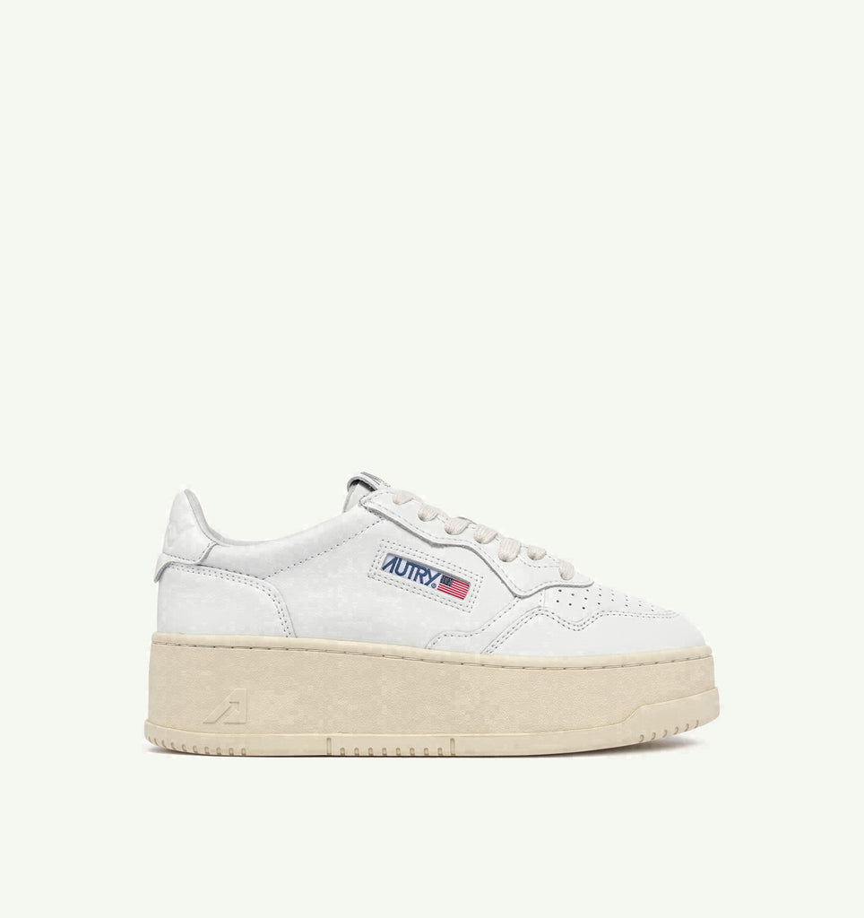 MEDALIST PLATFORM EN CUIR BLANC