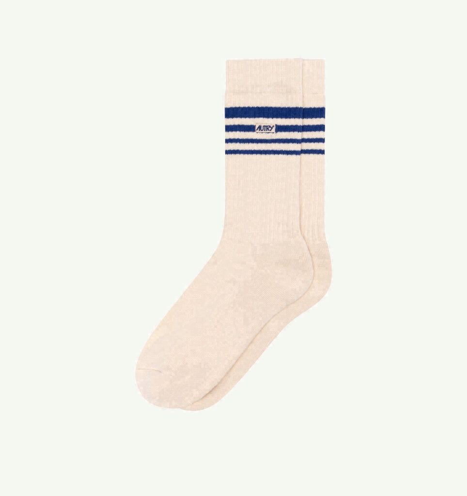 CHAUSSETTES JACQUARD AVEC LOGO À RAYURES UNISEX