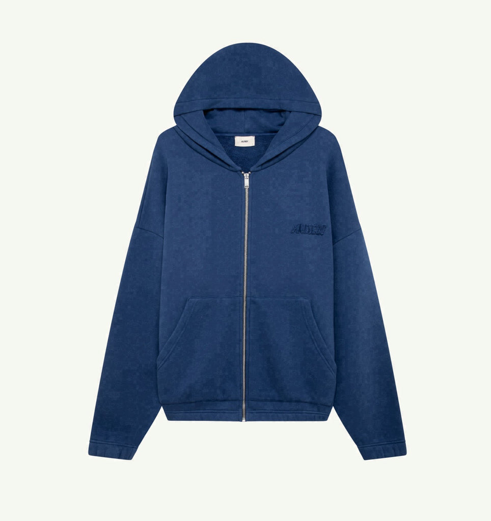 SWEAT À CAPUCHE ZIPPÉ AVEC LOGO ASSORTI UNISEX