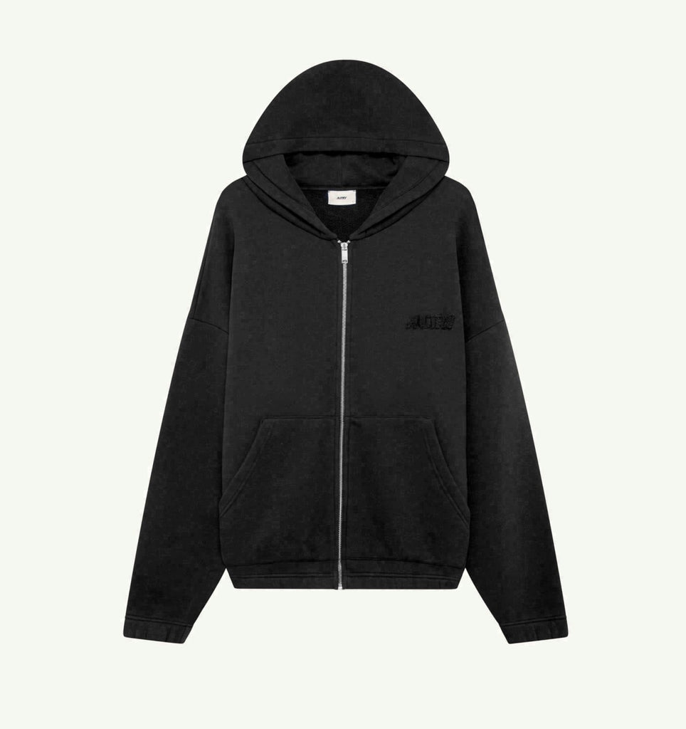 SWEAT À CAPUCHE ZIPPÉ AVEC LOGO ASSORTI UNISEX