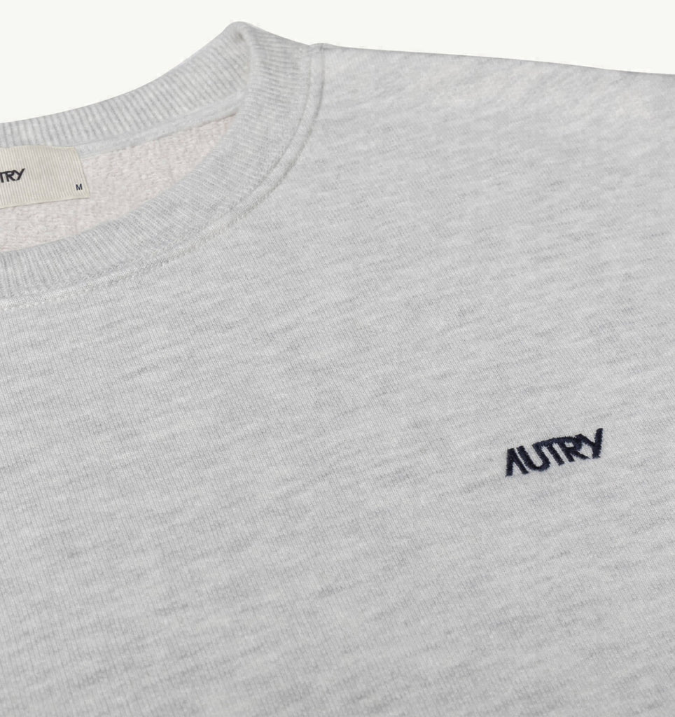 SWEAT À COL ROND EN COTON AVEC LOGO BRODÉ POUR FEMME