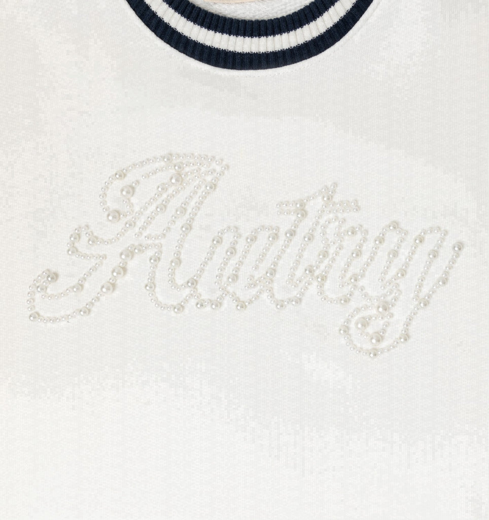 SWEAT EN COTON AVEC LOGO PERLE FEMME
