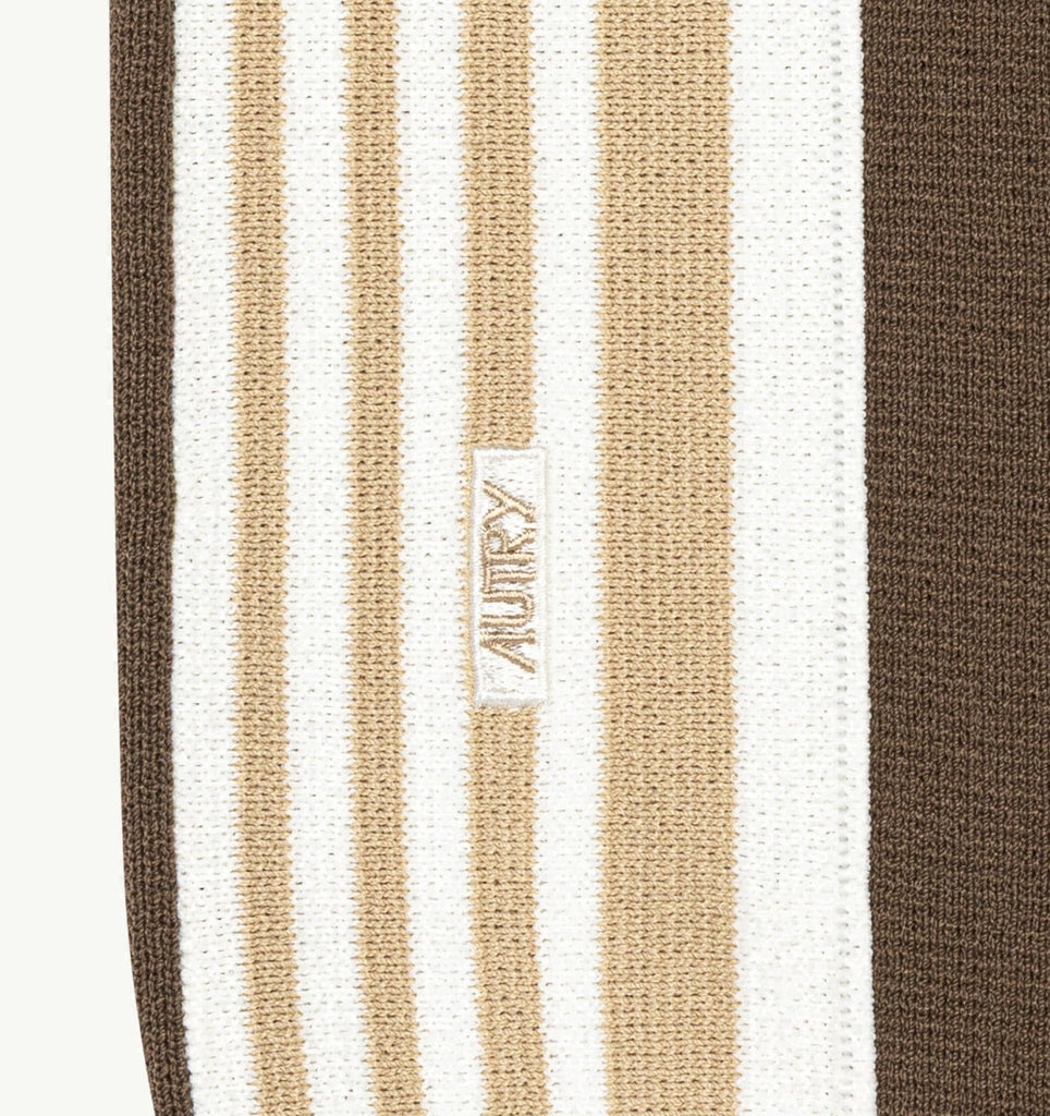 VESTE EN VISCOSE TRICOTÉE AVEC FERMETURE ÉCLAIR SUR TOUTE LA LONGUEUR FEMME