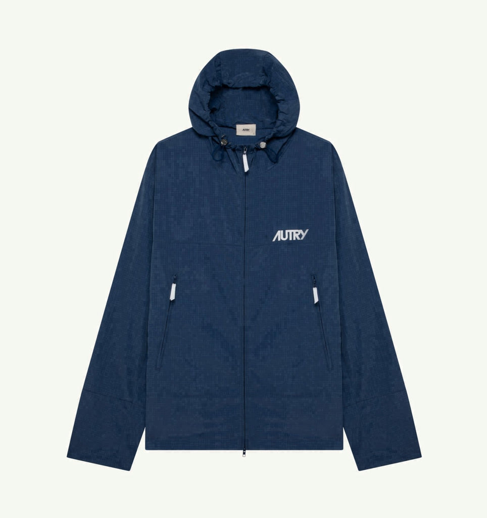 VESTE RIPSTOP À FERMETURE ÉCLAIR INTÉGRALE BLEU MARINE UNISEX