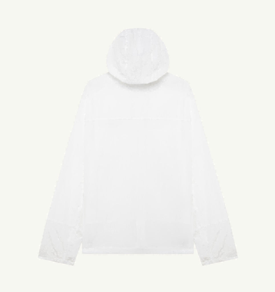 VESTE RIPSTOP À FERMETURE ÉCLAIR INTÉGRALE BLANCHE UNISEX