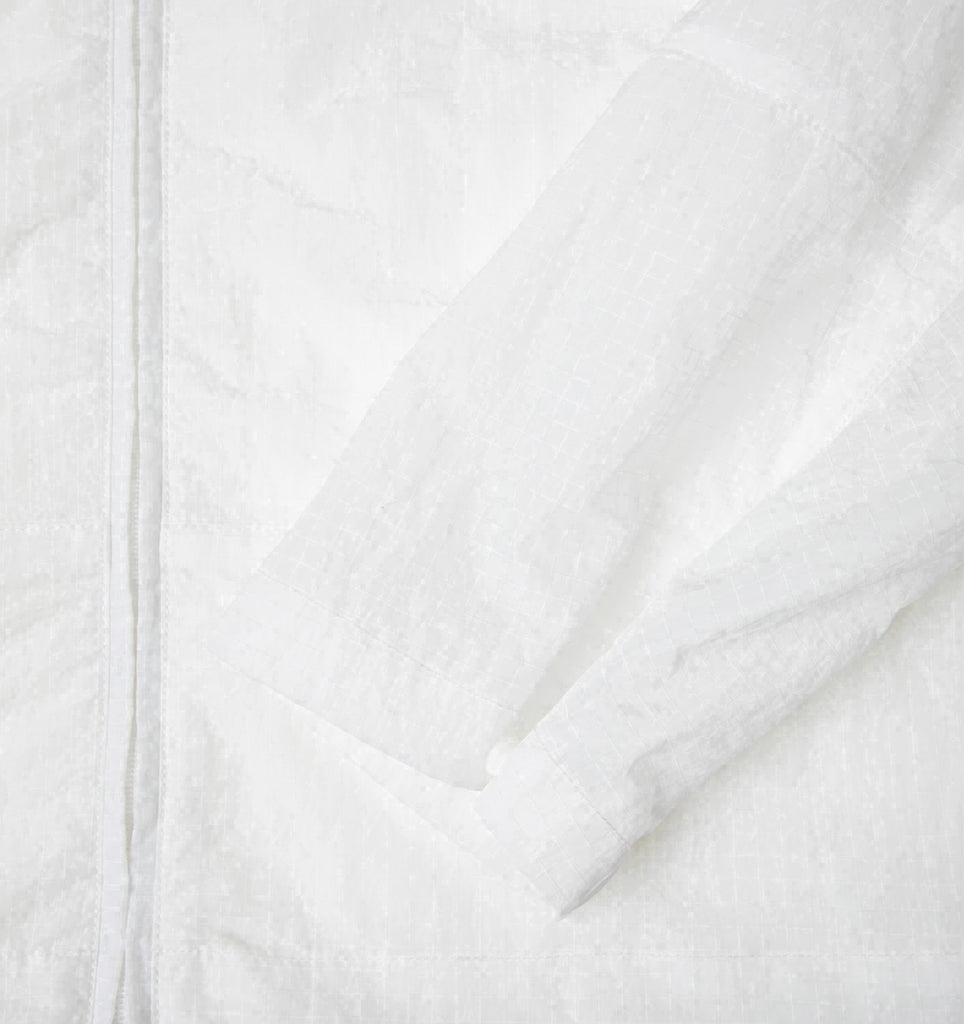 VESTE RIPSTOP À FERMETURE ÉCLAIR INTÉGRALE BLANCHE UNISEX