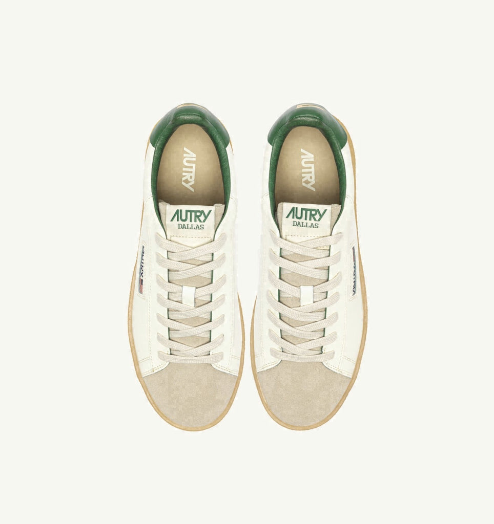 DALLAS LOW EN CUIR ET DAIM MARSHMALLOW COMFREY ET SAND