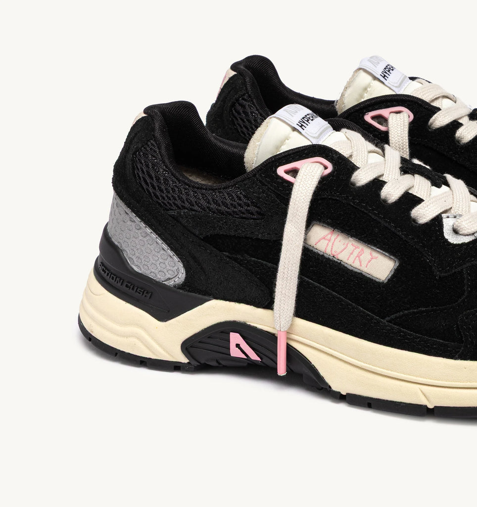 HYPERWAY 'CHANGBIN X AUTRY' EN DAIM ET MESH NOIR ET ROSE
