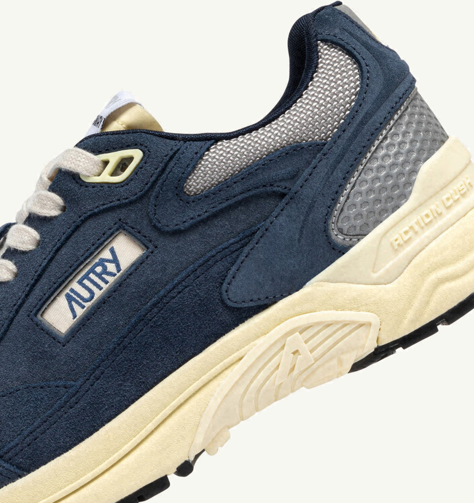 HYPERWAY EN MESH ET DAIM DENIM ET ARGENT