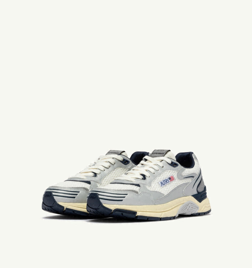 HYPERWAY EN CUIR SYNTHÉTIQUE ET MESH BLANC ARGENT ET SPACE