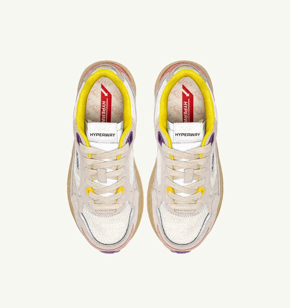 HYPERWAY EN DAIM ET MESH BLANC ET ARABESQUE