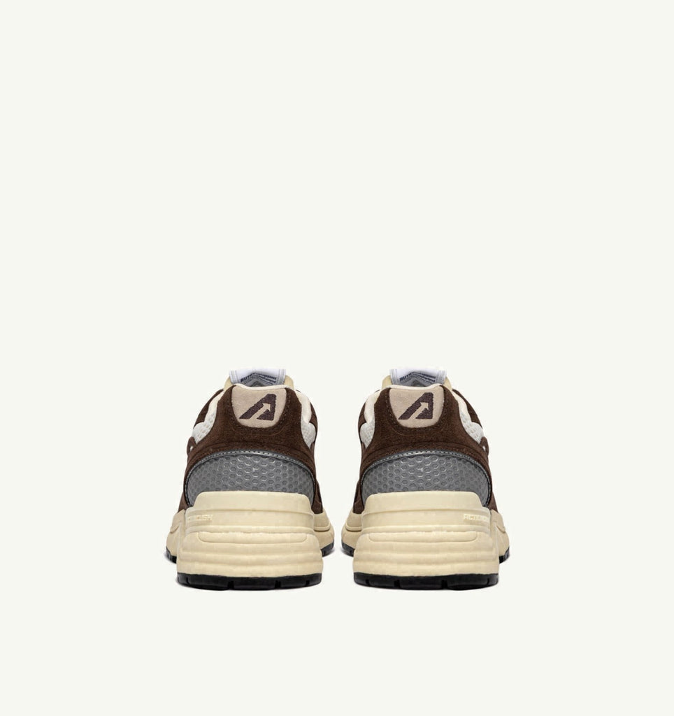 HYPERWAY EN DAIM ET MESH MARSHMALLOW ET CUIR
