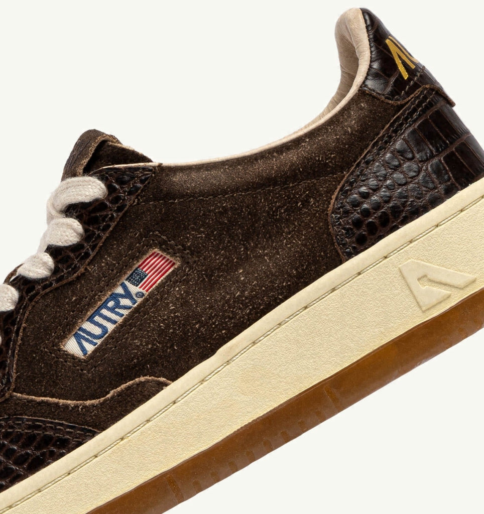MEDALIST LOW EN DAIM ET CUIR MUSTANG ET MARRON