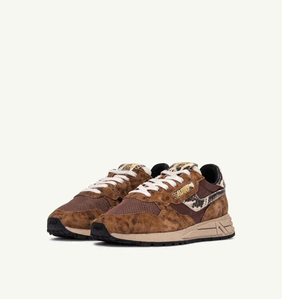 REELWIND LOW EN NYLON ET DAIM EVY LÉOPARD ET SUMMER SAND