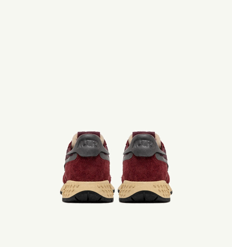 REELWIND LOW EN NYLON DAIM ET CUIR ROUGE ET CORDOVAN