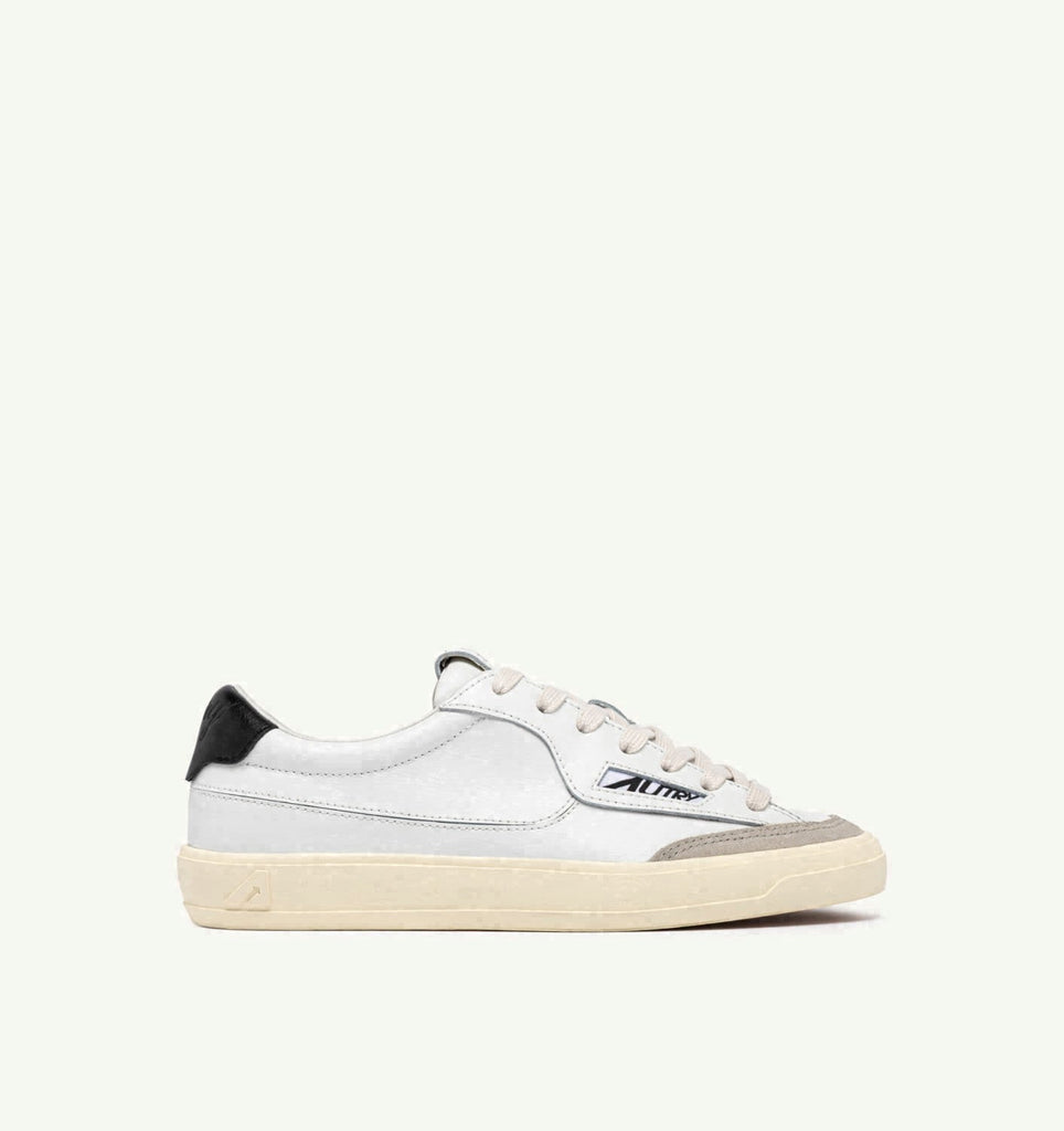 WINDSCAPE LOW EN CUIR BLANC ET NOIR