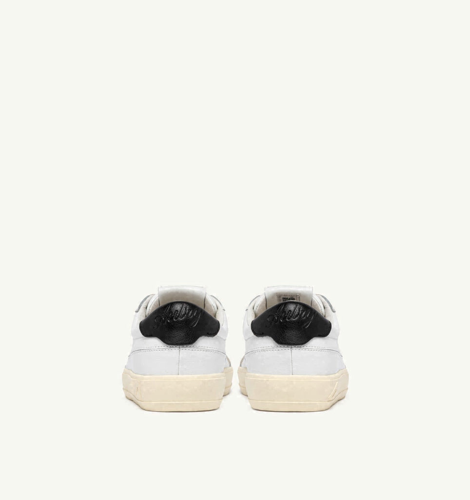 WINDSCAPE LOW EN CUIR BLANC ET NOIR