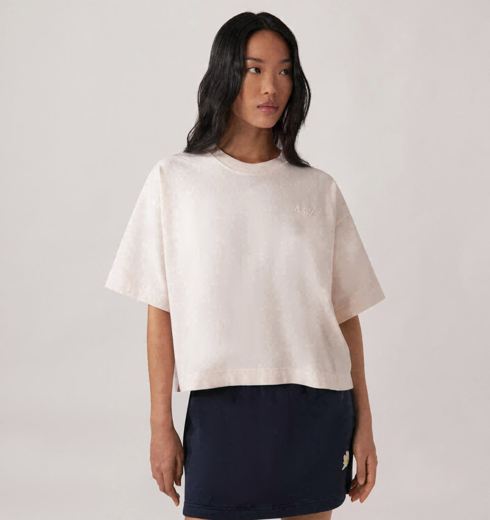 T-SHIRT BOXY AVEC LOGO EN NUANCE FEMME