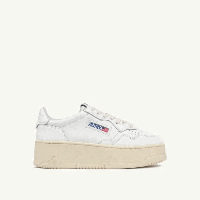 MEDALIST PLATFORM EN CUIR BLANC