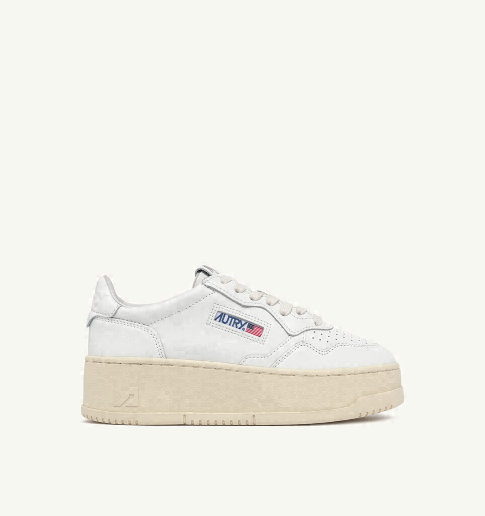 MEDALIST PLATFORM EN CUIR BLANC