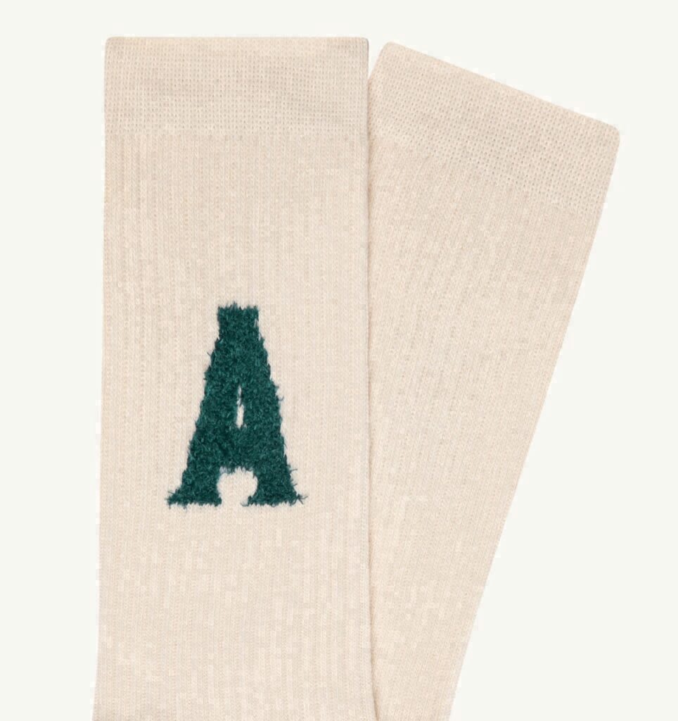 CHAUSSETTES À CÔTES AVEC LOGO JACQUARD UNISEX