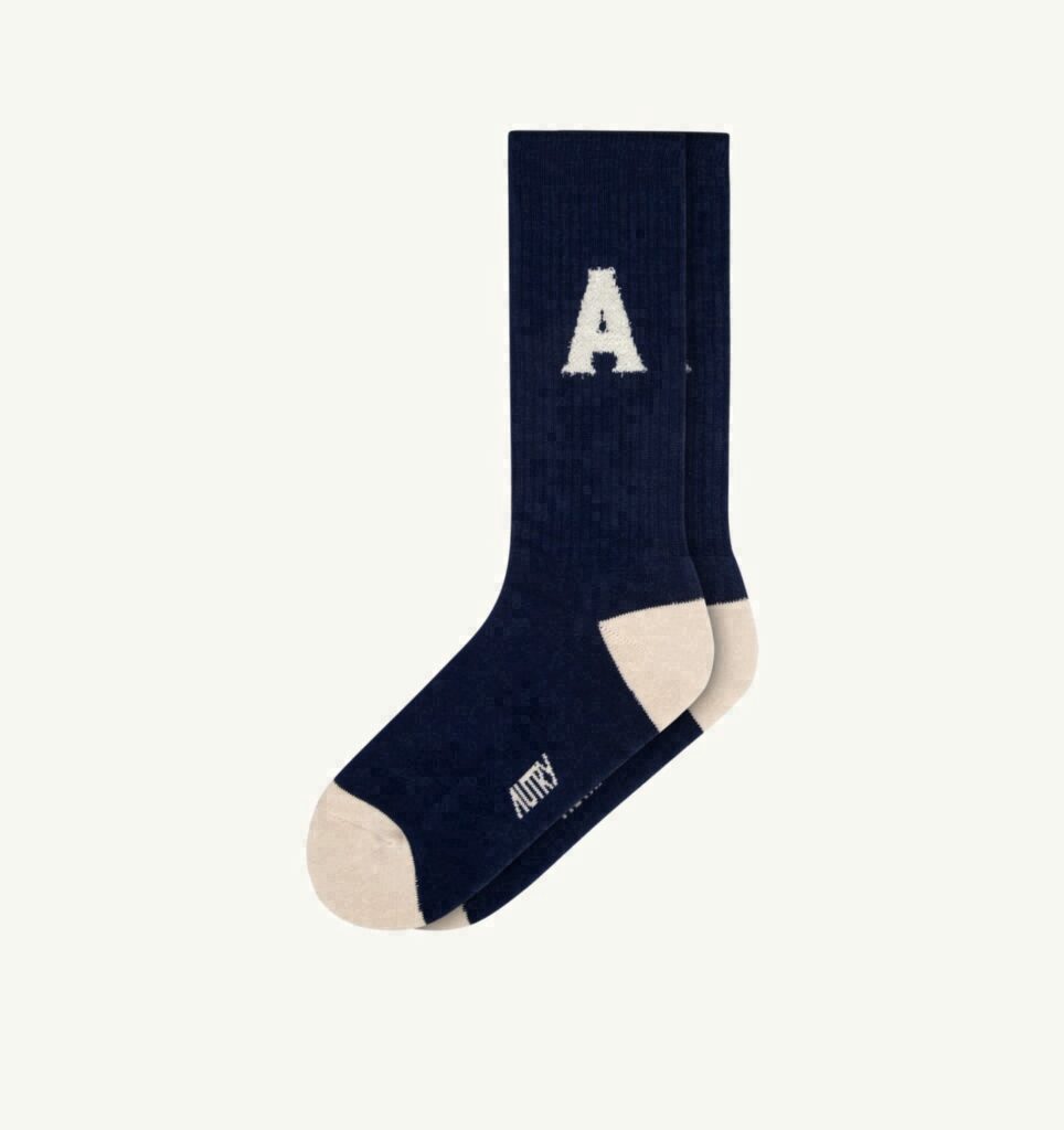 CHAUSSETTES À CÔTES AVEC LOGO JACQUARD UNISEX