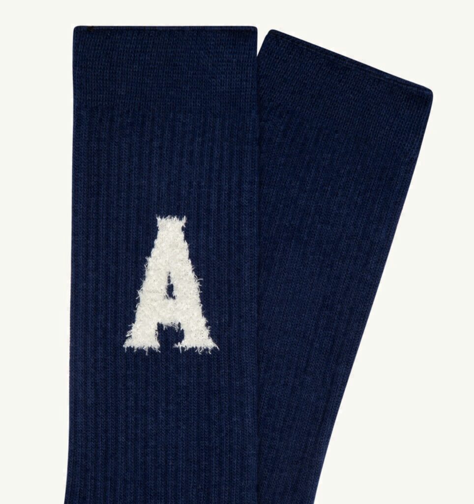 CHAUSSETTES À CÔTES AVEC LOGO JACQUARD UNISEX