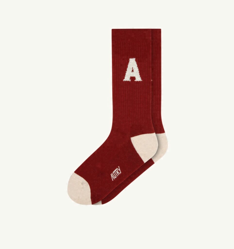 CHAUSSETTES À CÔTES AVEC LOGO JACQUARD UNISEX
