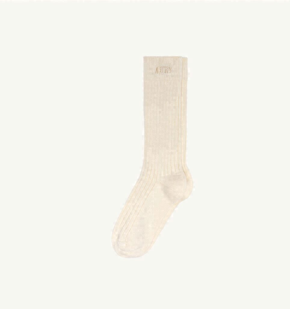 CHAUSSETTES À CÔTES AVEC LOGO BRODÉ UNISEX