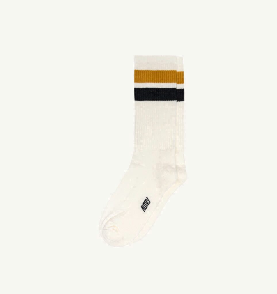 CHAUSSETTES JACQUARD AVEC LOGO À RAYURES UNISEX
