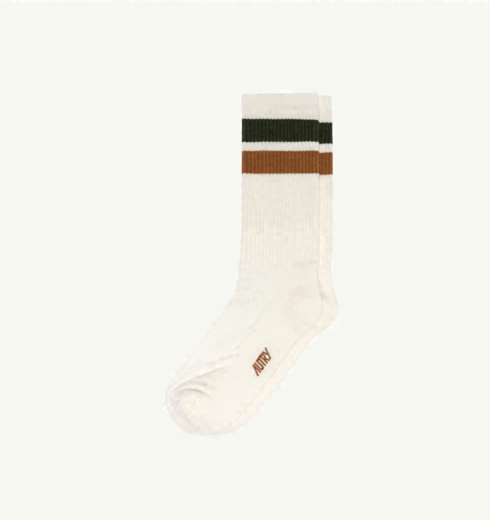 CHAUSSETTES JACQUARD AVEC LOGO À RAYURES UNISEX