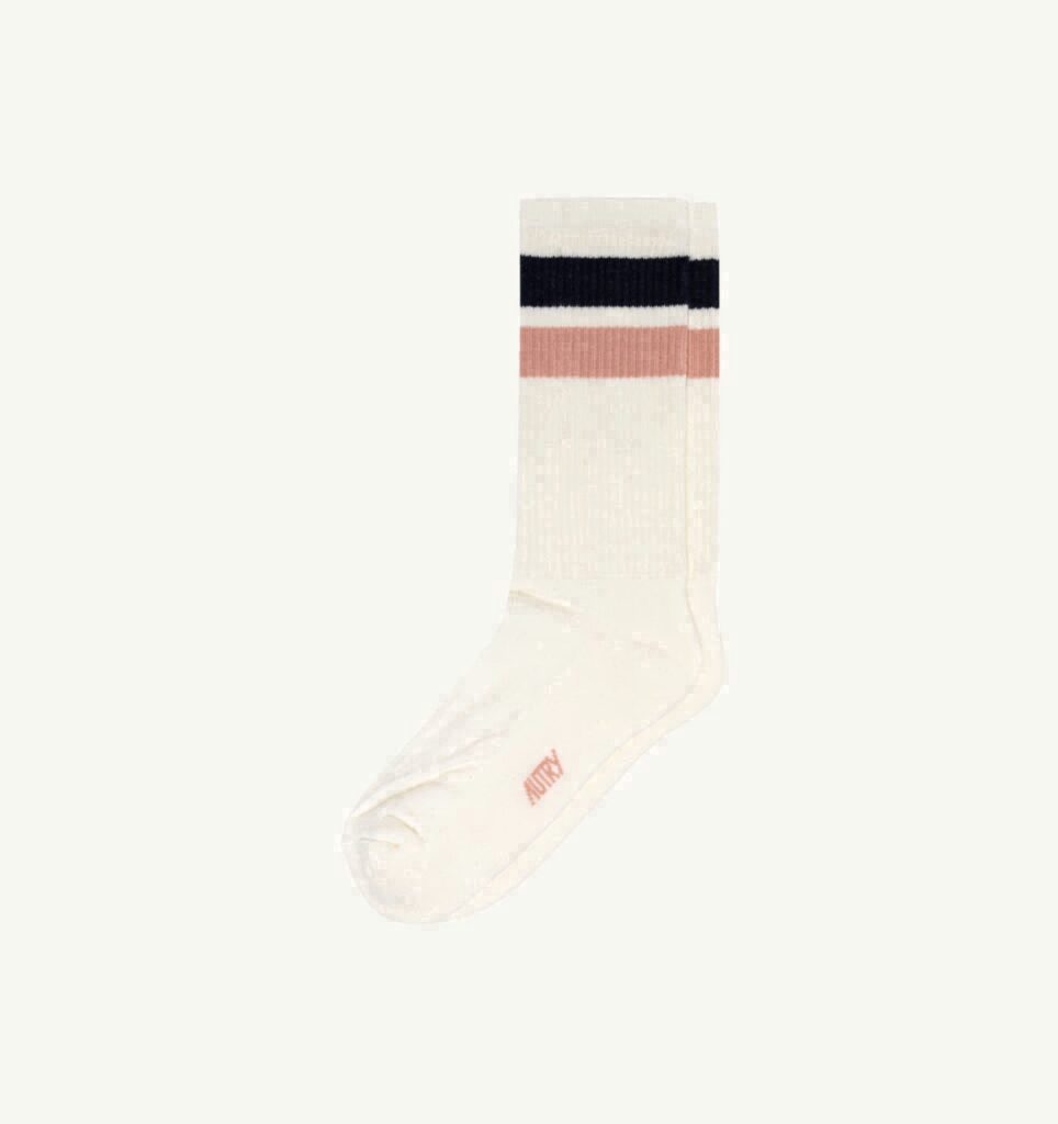 CHAUSSETTES JACQUARD AVEC LOGO À RAYURES UNISEX