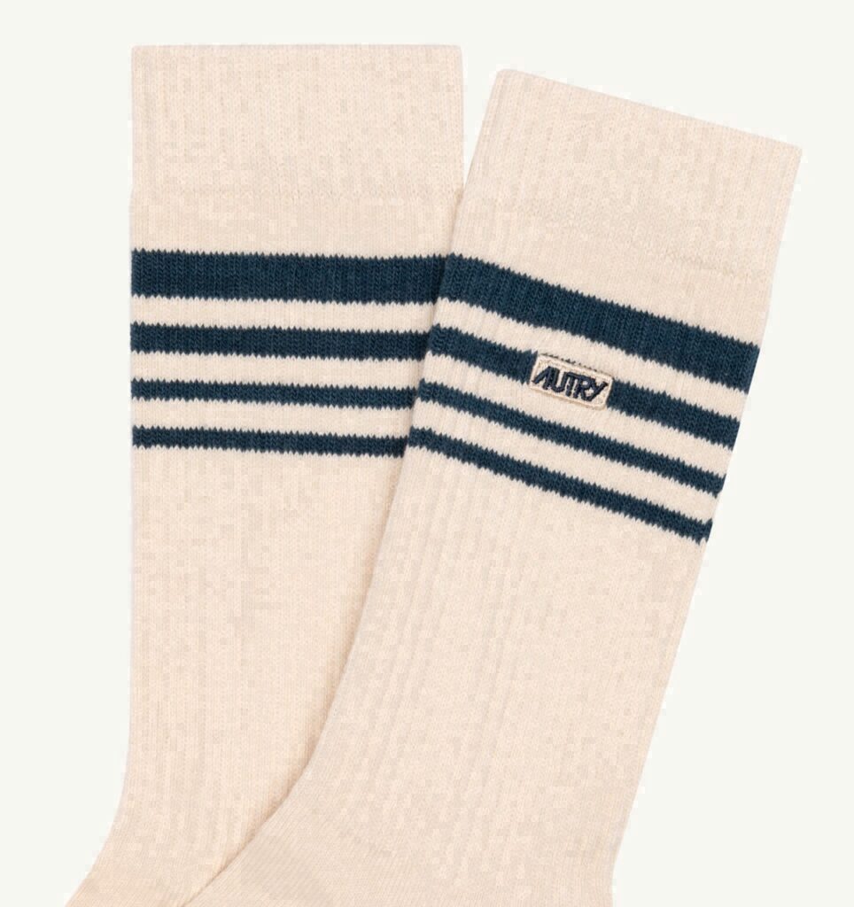 CHAUSSETTES JACQUARD AVEC LOGO À RAYURES UNISEX