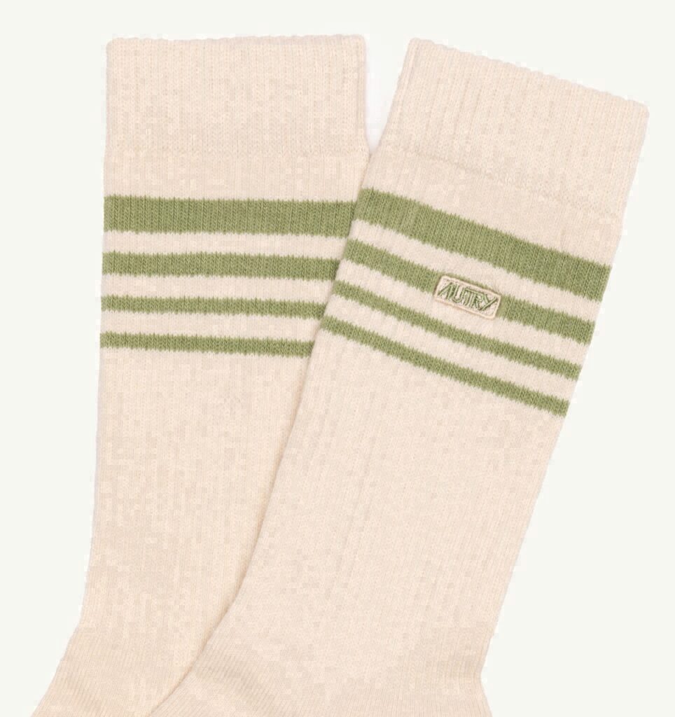 CHAUSSETTES JACQUARD AVEC LOGO À RAYURES UNISEX