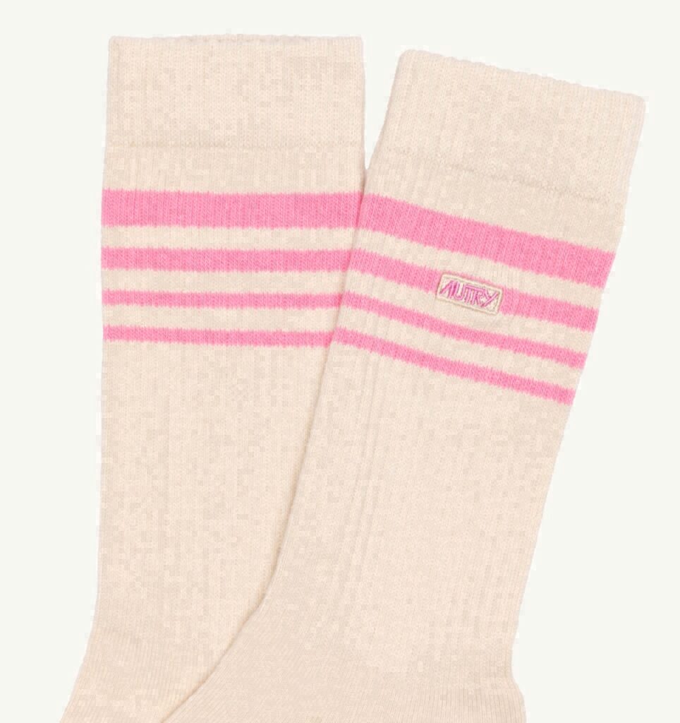 CHAUSSETTES JACQUARD AVEC LOGO À RAYURES UNISEX