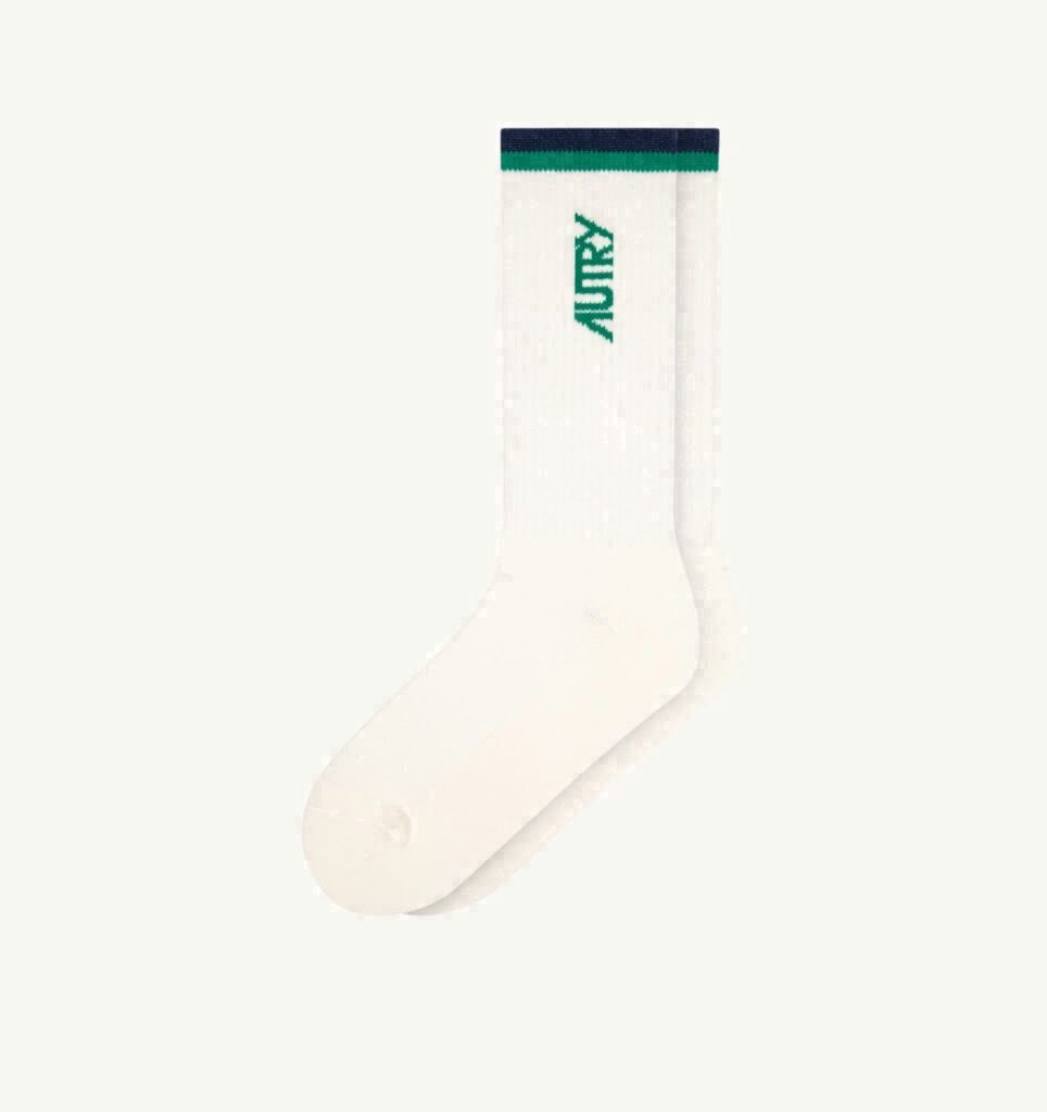 CHAUSSETTES JACQUARD AVEC LOGO ET RAYURES UNISEX