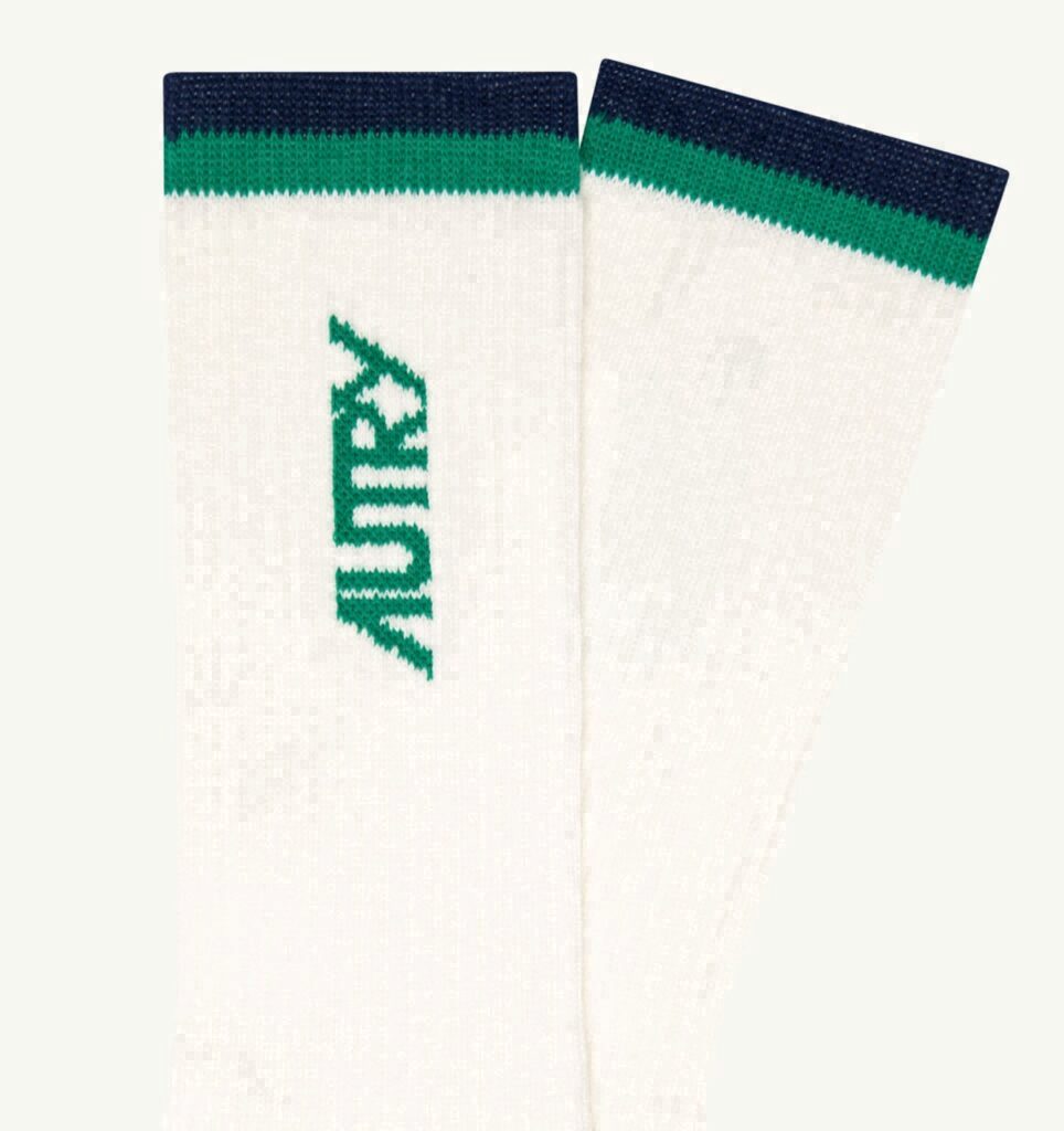 CHAUSSETTES JACQUARD AVEC LOGO ET RAYURES UNISEX