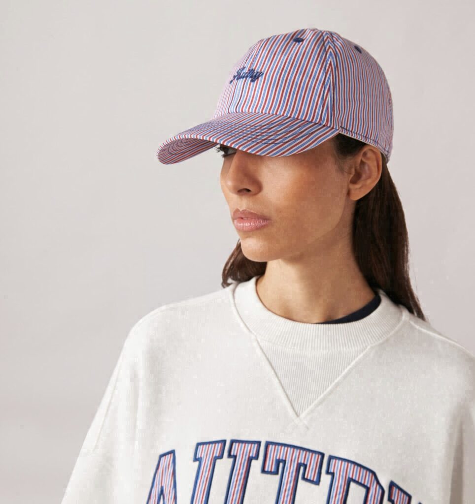 CASQUETTE DE BASEBALL EN COTON À RAYURES UNISEX