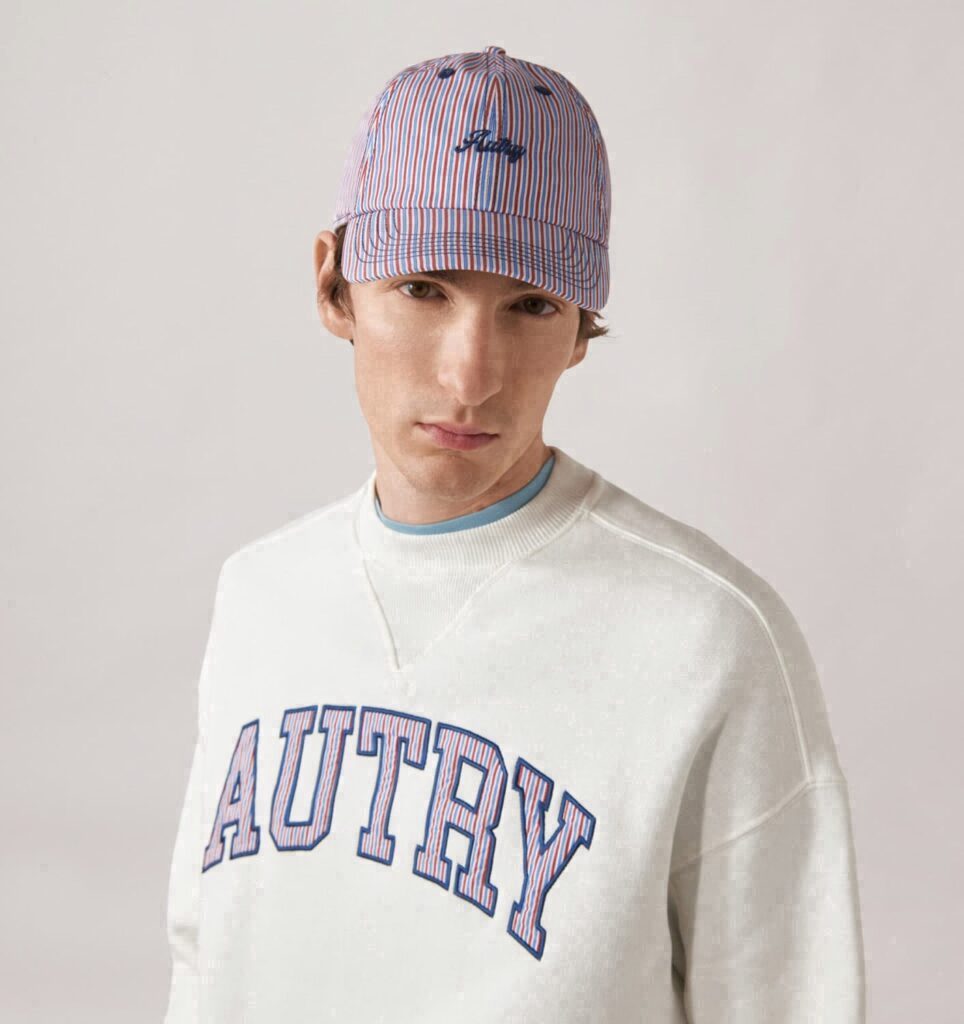 CASQUETTE DE BASEBALL EN COTON À RAYURES UNISEX