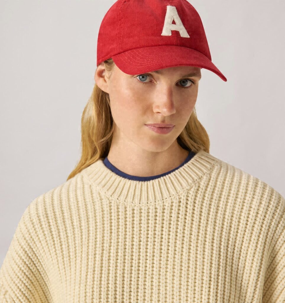 CASQUETTE DE BASEBALL EN VELOURS CÔTELÉ AVEC LOGO UNISEX