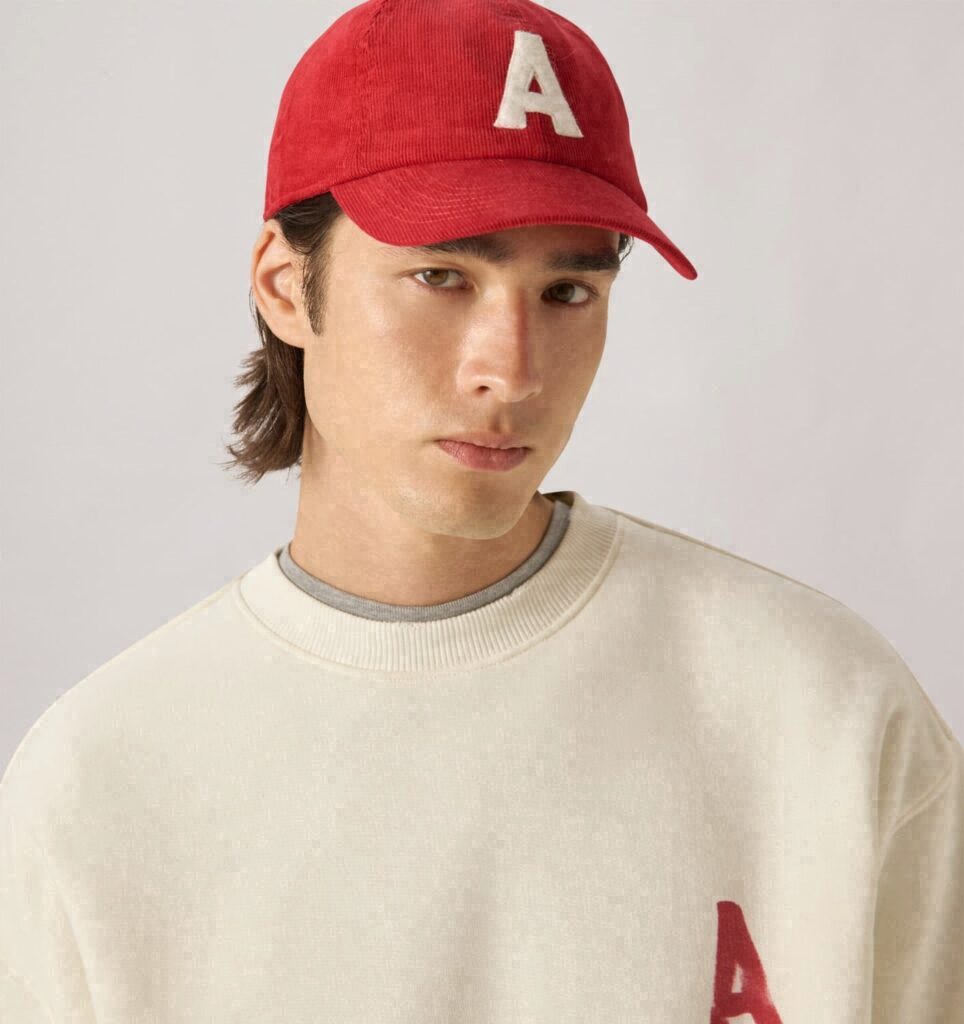 CASQUETTE DE BASEBALL EN VELOURS CÔTELÉ AVEC LOGO UNISEX