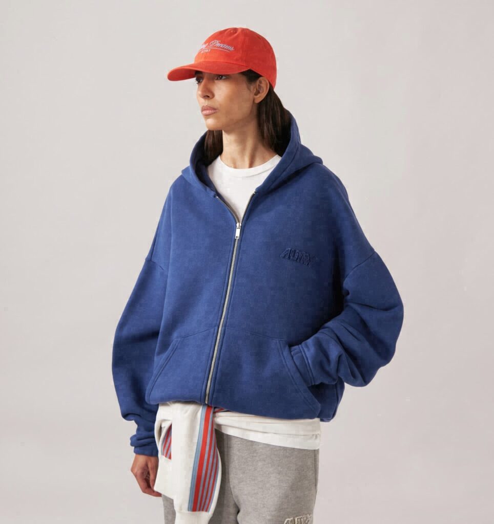 SWEAT À CAPUCHE ZIPPÉ AVEC LOGO ASSORTI UNISEX