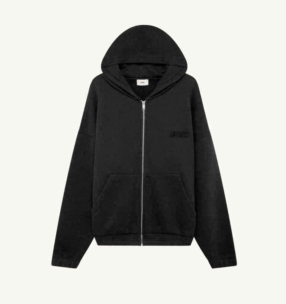 SWEAT À CAPUCHE ZIPPÉ AVEC LOGO ASSORTI UNISEX