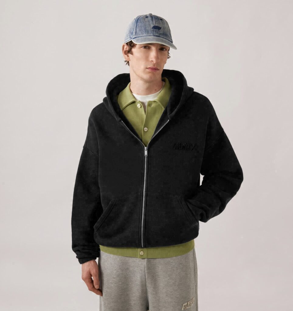 SWEAT À CAPUCHE ZIPPÉ AVEC LOGO ASSORTI UNISEX