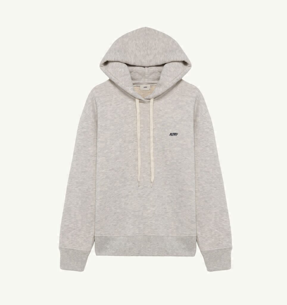 SWEAT À CAPUCHE EN COTON AVEC LOGO BRODÉ POUR FEMME