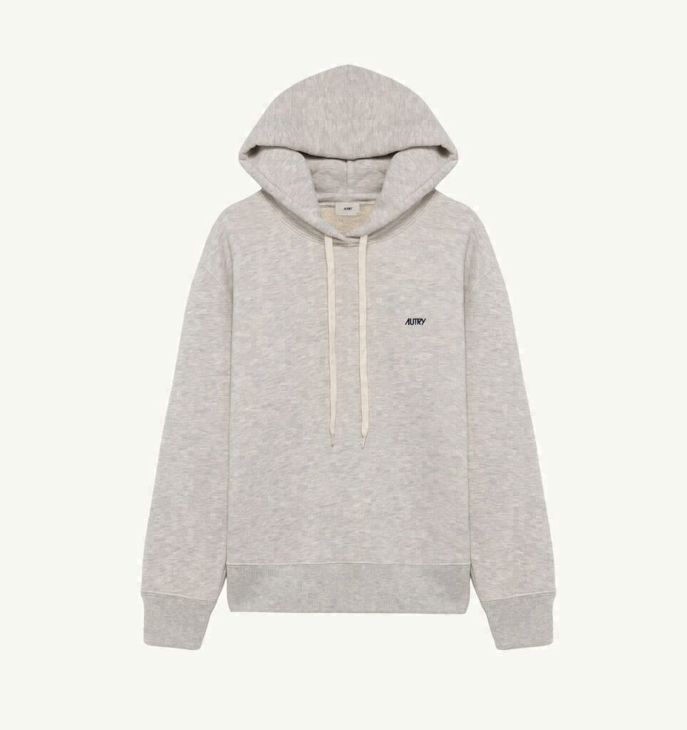 SWEAT À CAPUCHE EN COTON AVEC LOGO BRODÉ POUR HOMME