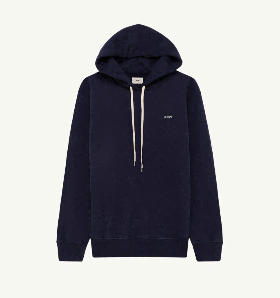 SWEAT À CAPUCHE EN COTON AVEC LOGO BRODÉ POUR HOMME