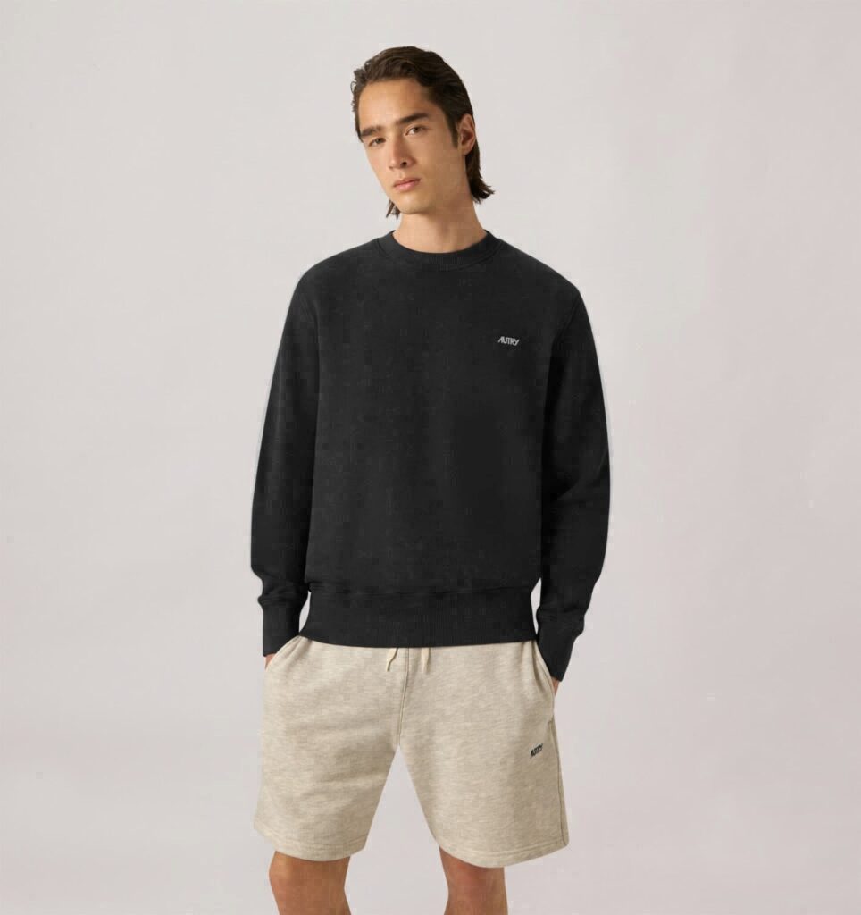 SWEAT COL ROND AVEC LOGO BRODÉ HOMME