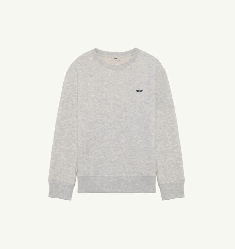 SWEAT À COL ROND EN COTON AVEC LOGO BRODÉ POUR FEMME